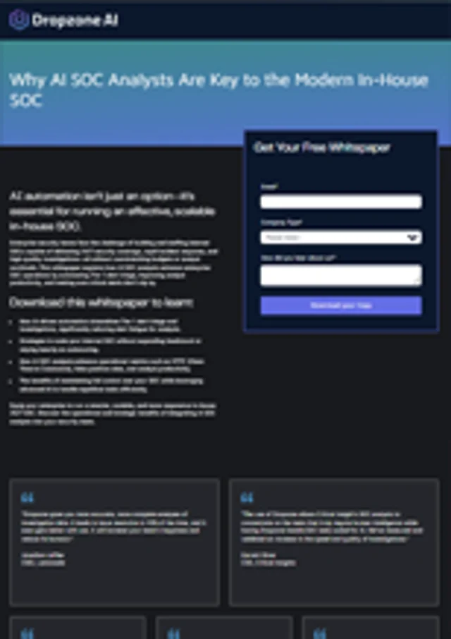 Why AI SOC Analysts Are Key to the Modern In-House SOC